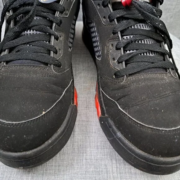! Nike Jordan 5 Retro Low Alternate 90 2016 819171-001 Black Red Size 10.5 - Picture 11 of 14